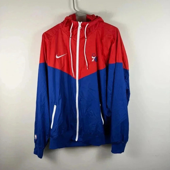Nike Other - NWT Nike Philadelphia 76ers Hooded Windbreaker XL